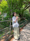 Himiro Basic Cotton Wide Pants