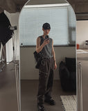 Jade Zipper Pocket Cargo Pants
