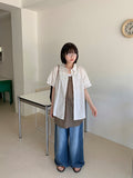 Ryuiki string washing wide denim pants