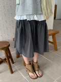 Dunkey Shirring Wrap Midi Skirt