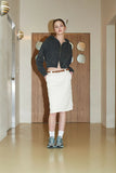 2 WAY Denim Ribbon CROP ZIPUP