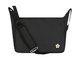 Drawing Flower Smile Embroidery Cross Curved Messenger Bag