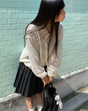 [MADE] Deki Flower Punching Long Sleeve Hooded Zip-up
