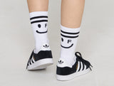 Drawing Black Smile Logo Socks
