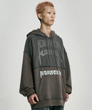 [PBA] Arch Logo Washed Layered Hoodie