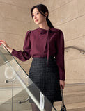 Cielve Satin Tie Blouse