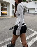 Pinter Grunge Snap Button Slim Hoodie