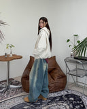 Ravid Balloon Track Denim Pants