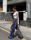 Leaf punching snap button crop cardigan