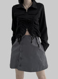 Enper button wrap miniskirt