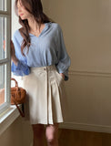 Halo Half-Open Collar Blouse
