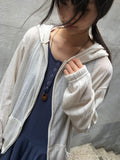 Katarzy Punching Knit Hood Zip-Up