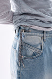 Dario string wide denim pants