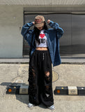 Pilen side shirring check shirt