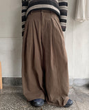 Sakki pin tuck wide cotton pants