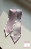 Initial Color Matching Silk Twilly Petite Scarf