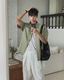 Wrap Snap Hidden Button Wide Slacks