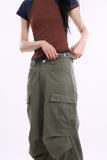 Trap side zipper parachute cargo pants