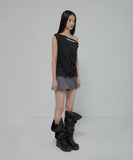 Braided Drape One-Shoulder Top