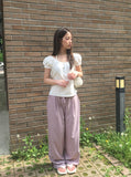 Zimmer Nylon Color Matching Wide Banding Pants