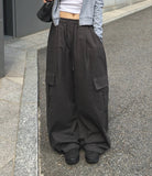 Robben Cargo Wide Pintuck Banding Pants