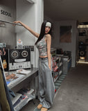 Nutty Military Halterneck Crop Sleeveless