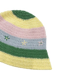 FLOWER KNITTING BUCKET HAT