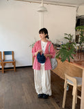 [unisex] Keiri pintuck banding parachute wide linen pants