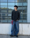Low curve cargo denim jeans