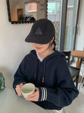 Chomin Half Open Waffle Wool Hood Knit