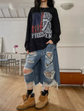 Frame Vintage Print Long Sleeve T-Shirt