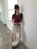 Winter Cut-out Wide Pants
