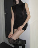Mihyu High-neck Button Vest