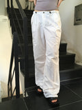Kanter shirring cargo two way jogger pants