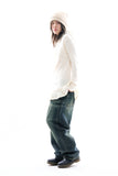 Faded relaxed embo denim pants