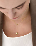 Champagne Moon Dew Drop Silver Darling Necklace