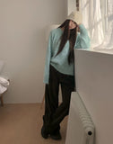 Seuha Henry Neck Button Overfit Knit