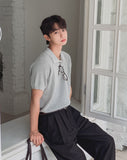 Cornell Waffle Collar Short Sleeve Knit