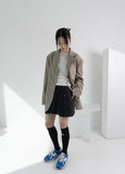 COMB PATTERNED SHORT SK
