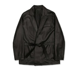 Lambskin Overfit Single Stand Jacket Woman