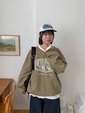 Sieming V-Neck Lettering Over Sweatshirt