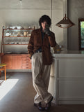 Basel Two-Tuck Corduroy Wide Pants