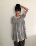 Dason Henley Neck Short Sleeve One Piece