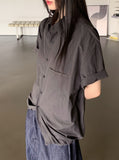 [UNISEX] Fast Summer Nylon String Overfit Short Sleeve Shirt