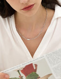 [Premium Plating] H Edition AB Round Tag Chain Necklace