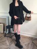 Tebbi Basic Boxy Oversized Fit Minimal Blazer Jacket