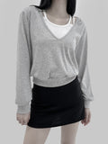 Izan V-neck Hooded T-shirt