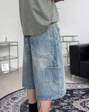Caron Stone Carpenter Bermuda Denim Pants