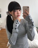 Soel Sleeve Button Slim Fit Long Sleeve T-Shirt