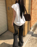 Mokit Suede Belt Shoulder Bag